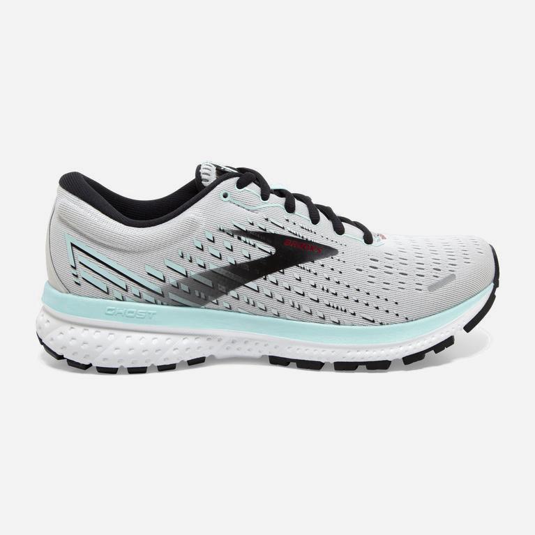 Brooks Ghost 13 Israel - Women's Road Running Shoes - Grey/Fair Aqua/Black (52708-NUAG)